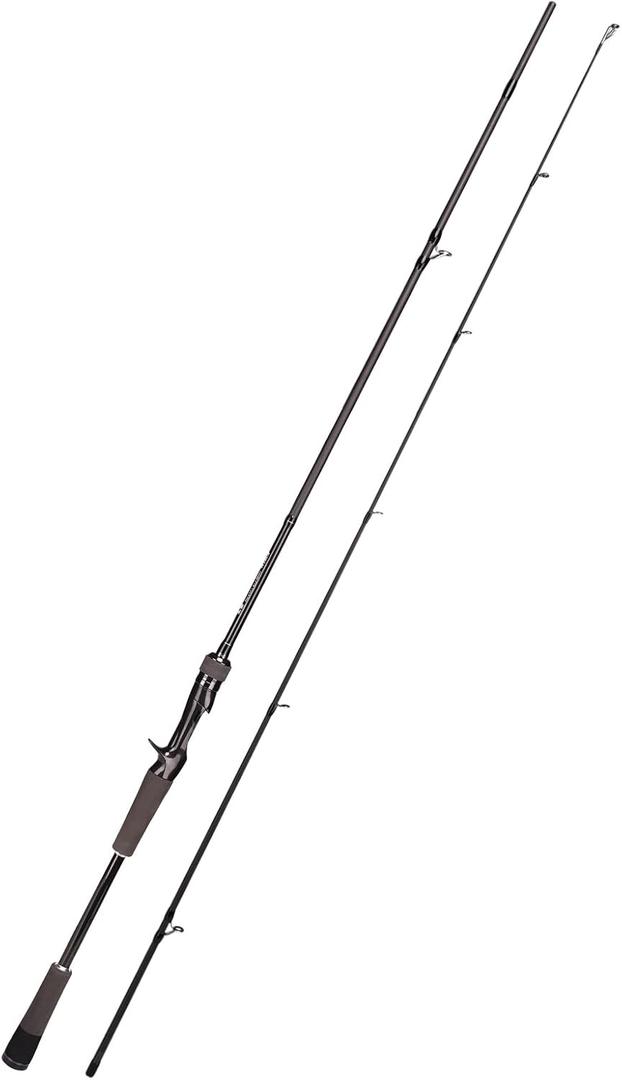 Jenseits Fishing Rods, Carbon Fiber Spinning & Casting Poles, Saltwater Resistant Guides, 6'/7'/8'/9'/10'/12'-Portable 2/3/4/-Piece & Telescopic Designs, Cork/EVA Grip for Bass Trout Inshore & Surf