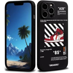 Cool Basketball Sports Sneaker Phone Case for iPhone 13 Pro Case for Boys Men Shockproof Street Designer Aesthetic Compatible with iPhone 13 Pro (Red)