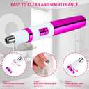 AREYZIN Nose Hiar Trimmer for Women,Ladies Painless Nose Trimmer Women,Eyebrow Facial Ear Hair Trimmer Hair Clippers Professional, Waterproof, Dual-Edge Blade, Purple