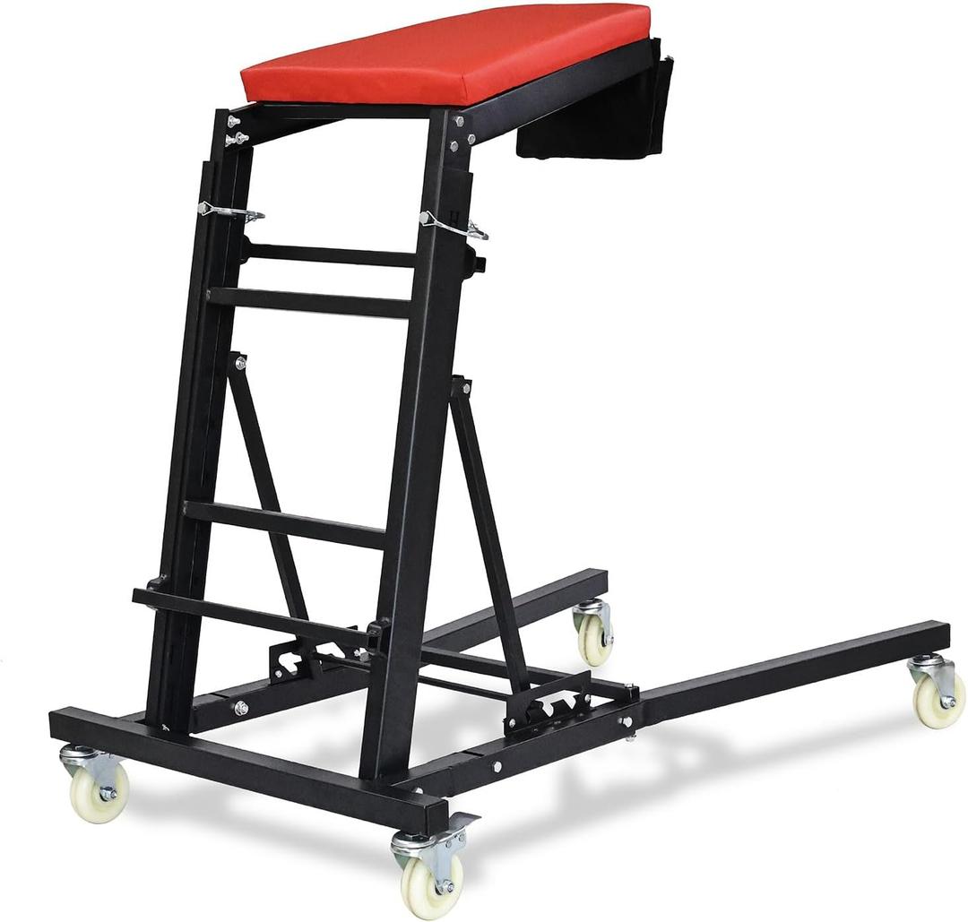 THDUGG Large Topside Creeper 48"-64" Height Range, 400 LBS Capacity Automotive Creeper Top Side Creeper Foldable Car Creeper with 4 Caster Wheels and Padded Deck for Auto Repair Maintenance