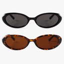 JUDOO Tiny Small 90s Sunglasses for Women Men Retro Oval Tinted Glasses