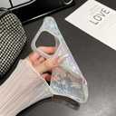 Jmltech for iPhone 16 Pro Max Case Girly Sparkle Luxury Floral Women Shockproof Butterfly Aesthetic Flexible Silicone Phone Cases for iPhone 16 Pro Max Butterfly