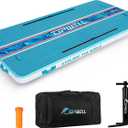 UPWELL 12 x 6 FT Inflatable Dock Platform for Lake, Inflatable Floating Dock Inflatable Dock Platform Floating Island Raft with None-Slip Surface, Air Pump, Carry Bag for Lake Ocean (BLUE)
