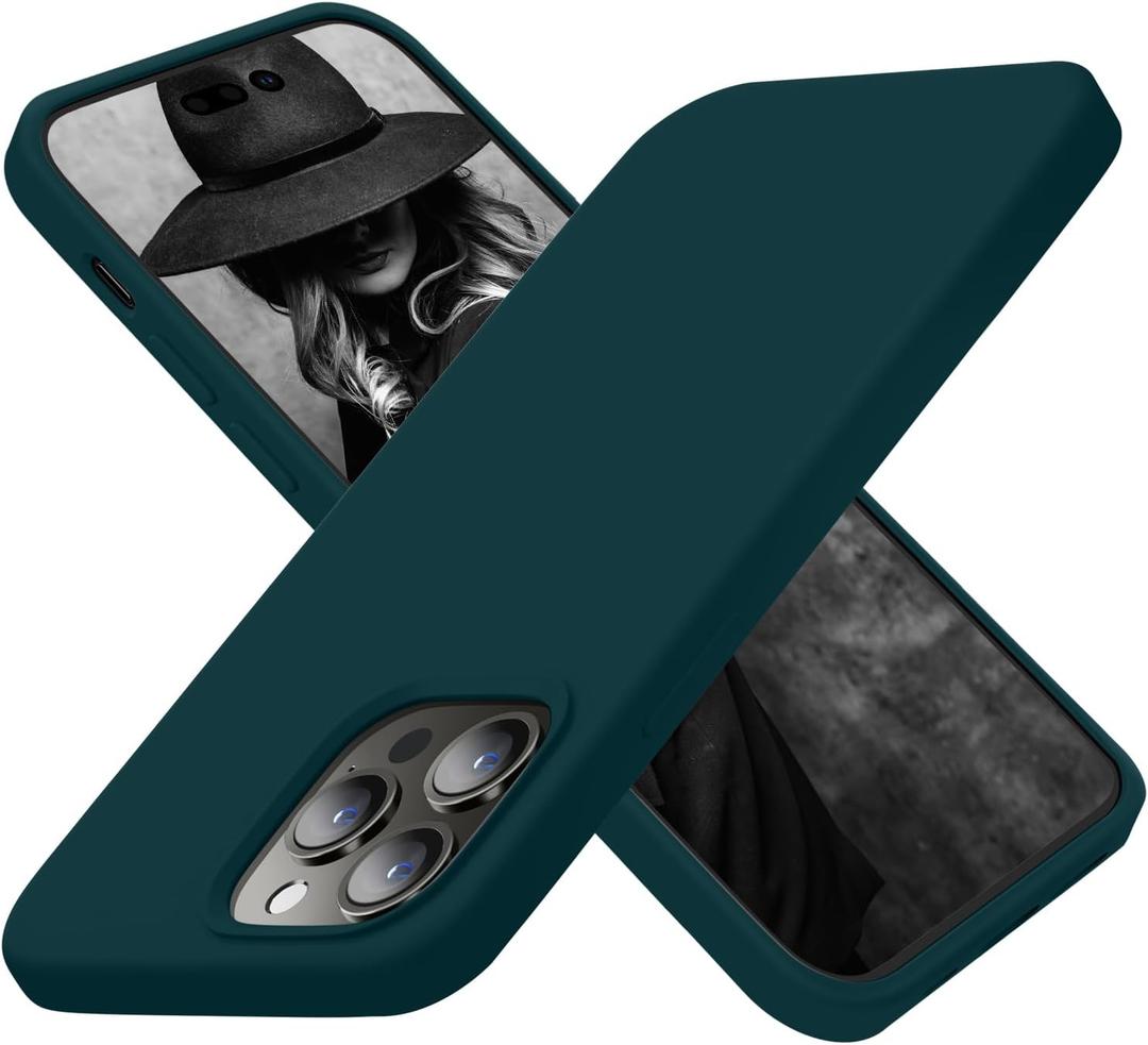 Cordking Designed for iPhone 14 Pro Max Case, Premium Liquid Silicone Shockproof for iPhone 14 ProMax Case with [Soft Anti-Scratch Microfiber Lining], 6.7 inch, Teal