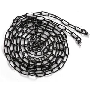 19ft Heavy Duty Chain for Light Fixture, Pendant Light Extra Chain Permits Installation of Chain-Hung Fixtures on High Ceilings with Max Fixture Weight of 65 Pounds, Black(L0580)