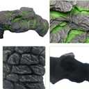 Resin Turtle Basking Platform,Turtles Rock Dock Climbing Ramp Cave Hideout Decor Reptile Terrariums Resting Terrace Stone Habitat Decoration for Small Lizards, Frogs, Snakes,Chameleon