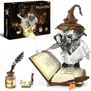 Magic Owl Building Block Set for Adults, Compatible with Lego, White Birds Model Toys Gifts for Home & Office Decor, Collectible 1162PCS Animals Building Sets Gifts for Boys Kids Girls
