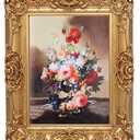 11x14 Vintage Gold Frames with Oil Painting - Vintage Wall Decor for Gallery Collage, Shatterproof Tempered Glass & Ready to Hang