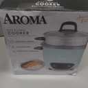AROMA 6-Cup (Cooked) / 1.5Qt. Rice & Grain Cooker (ARC-743-1NGBL), Light Blue