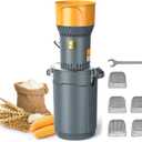 25L Grain Mill Grinder Electric Corn Grinder, Agricultural Feed Grain Mill Grinder for Wheat Corn Spice, 1300W Dust-free Automatic Dry Wheat Mill Grinder with 5 Filter for Home Farm