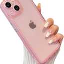 ZTOFERA Designed for iPhone 15 6.1 inch,Sparkly Cute Clear Case for Women Girls,Glitter Bling Flexible Soft TPU Silicone Bumper Protective Cover for iPhone 15,Pink
