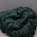 Exclusivo Mezcla Extra Large Fleece Throw Blanket for Couch, 50x70 Inches Stylish Jacquard Soft Throw Blanket, Fuzzy Cozy Lightweight for Winter, Forest Green