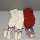 Personalized Christmas Stockings - 18 Inches Hanging Stockings with DIY Snowman Name Tags, 4 Pack Large Size Knitted Stockings for Mantels, Christmas Tree Family Holiday Decor, Red and White