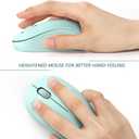 seenda Wireless Mouse for Laptop, 2.4G Noiseless Mouse with USB Receiver - Optical Tracking Portable Computer Mice for Chromebook, PC, Tablet, Windows System, 24 Months Battery Life - Mint Green