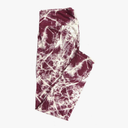 Lularoe Tall Curvy (TC fits Sizes 12-18) Batik Dye Maroon White Buttery Soft Adult Leggings, 1 Pack