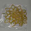 Moxweyeni 3 Pieces Metal Flowers Wall Decoration, Metal Rustic Wall Art Farmhouse Multiple Floral Hanging Decoration for Bathroom Living Room Kitchen Garden Office(Gold)