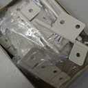 QCAA Flag Three Leaf 3-1/2" Bifold Shutter Hinge for Non-Mortise Cabinet Hardware, White, Made in Taiwan, 24 Pack