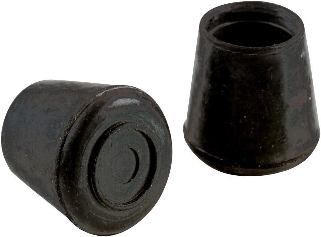 Shepherd Hardware 1-1/4" Round Non-Marking Rubber Slip-On Chair Leg Tips, Nonslip Protective Furniture Leg Caps for Chairs, Stools, and Tables on Hard Surfaces, Set of 24, Black