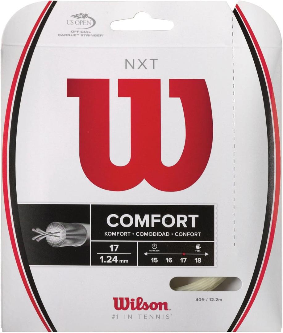 WILSON NXT Tennis String - Set and 200m Reel (17, White)