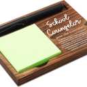 School Counselor Sticky Note Holder Wooden Notepad & Pen Holder 6.5" x 4.7" Sticky Note Pad Holder Dispenser for Desk School Counselor Definition Work Gifts, NPA180