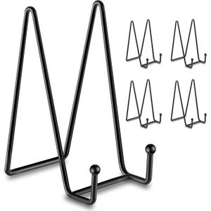 Hoewina 5 Pack 8 Inch Plate Stands for Display, Plate Holder Display Stands, Metal Frame holder stand for Book, Picture, Decorative Plate, Photo and Platter, Tabletop Art