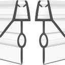 2-Pack Frameless Shower Door Bottom Seal (3/8'' X 39'') Clear Glass Shower Door Seal Strip Shower Door Sweep can Covers up to 20mm Gap - Stop Leaks