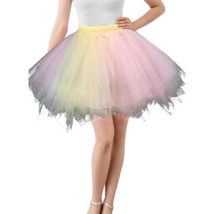 Adult Women 80's Tutu Skirt Layered Tulle Petticoat Halloween Tutu.xl to xxl