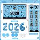 Light Blue Graduation Decorations 2026 Class of 2026 Banner Grad Party Decorations 2026 Class of 2026 Decorations 2026 Graduation Decoration
