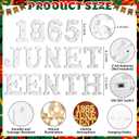 14 Pcs Juneteenth Decorations LED Letter Light Signs Cultural Theme Event Signs 1865 Sign Light for African American Heritage Black History Month Celebrations Home Party Table Decor (White)