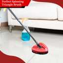 2 Pcs Spin Mop Scrub Brush Head Compatible for O Cedar EasyWring 1-Tank System,Ocedar Mop Scrub Brush Floor Cleaning for Bathroom, Kitchen, Tub and Tile, NOT Fit RinseClean