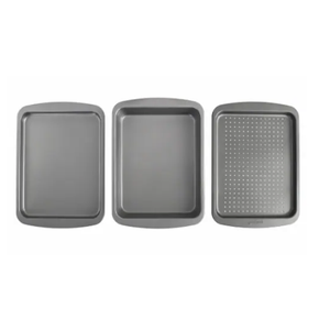 Goodcook 3 Piece Toaster Oven Set Sheet Pan 8.4 x 6.5" Crisper Pan 8.4 x 6.5" Cake Pan 8.4 x 6.5" Goodcook 3 Piece Toaster Oven Set Sheet Pan 8.4 x 6.5" Crisper Pan 8.4 x 6.5" Cake Pan 8.4 x 6.5"
