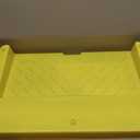 18 Inch Paint Roller Kit, 14 Pack Paint Roller Set with 2-4 Ft Extension Pole, Paint Tray Liners with Plastic Sheeting for Painting Walls Ceilings House Corner Stain (White and Yellow)