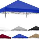 Upgraded Replacement Canopy Top Cover Only - Compatible with Ozark Trail FGA64S1 4'x6' Pop Up Canopy, Rainproof & UV-Resistant 420D Silver Coated Oxford Fabric (Blue)