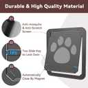 Dog Screen Door with Magnetic Closure Pet Screen Door for Sliding Screen Door/Window Lockable Door for Dog, 12" x 14"