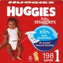 Huggies Size 1 Diapers, Little Snugglers Diapers, Size 1 (8-14 lbs), 198 Count (6 Packs of 33), Packaging May Vary