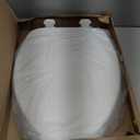 CHURCH Toilet Seat, Easy Clean Hinges Release for Deep Cleans, Durable Enameled Wood Seat, Elongated, White