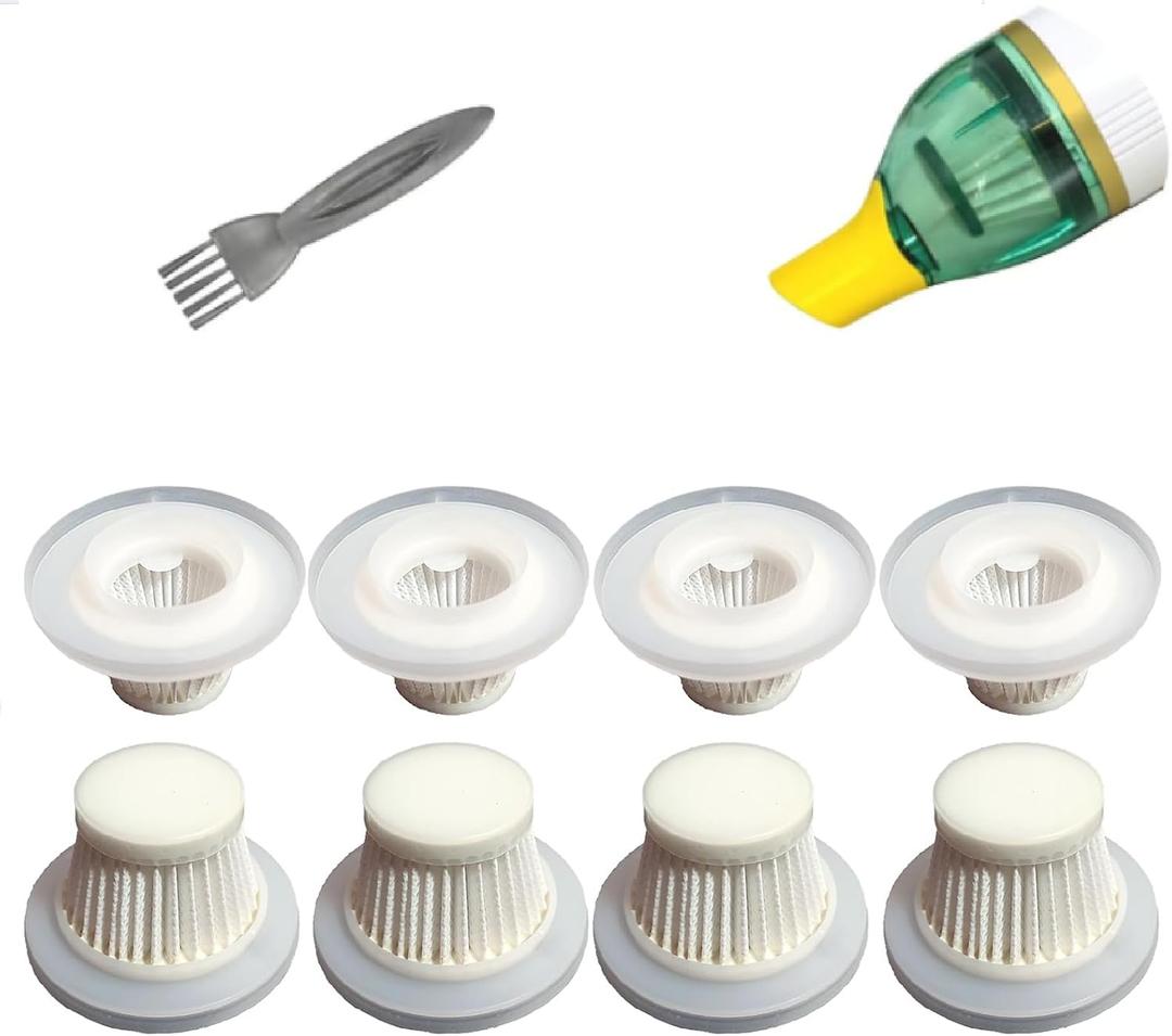 8 Pack Hepa Filters compatible with Compact Vacuum Cleaner as Seen on TV, Washable Filters Works with Compact Vacuum Cordless, Filters Compatible with Compact Vac. (Vacuum isn't included)