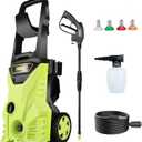 TIROL Electric Pressure Washer - 3500PSI Max 2.4 GPM Electric Power Washer with 20 Foot Hose,4 Nozzels,Spray Gun and Foam Cannon,High Pressure Washer for Cleaning Patios,Floor,Pool,Driveway
