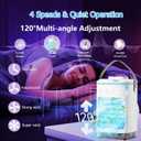 Portable Air Conditioners, SMLEGFT Evaporative Air Cooler with 7 Color Light & 900ml Large Tank, 3 Speeds & 2/4/6/8H Timer, Dual Mist Spray & Dual Icebox, Personal Air Conditioner for Bedroom Office