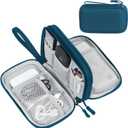 FYY Electronic Organizer, Travel Cable Organizer All-in-One Storage Bag Pouch Electronic Accessories Carry Case Portable Waterproof Double Layers for Cable, Cord, Charger, Phone, Earphone Green