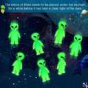 2 x CroBlissful Mini Alien Figures Glow in The Dark Small Little Tiny Aliens Figurine to Hide and Seek for Space Party Favor Prank Rubber Toys Bulk Gifts Goodie Bag Fillers Cake Topper (Fun, 60 Pcs)