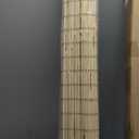 LANTIME Cordless Wood Window Blinds, Bamboo Sheer Light Filtering Woven Roman Shades, Tiger Wood, 30" W X 48" H