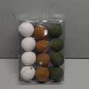 12 Pcs Boho Ball Ornaments,2.36 Inch Farmhouse Jute Rope Decor,Neutral Hanging Balls, Burlap Neutral Fabric Decor,Ornaments forValentines Day, Wedding,Home,Wreath,Wedding,Garland (Green,beige, Light Brown)