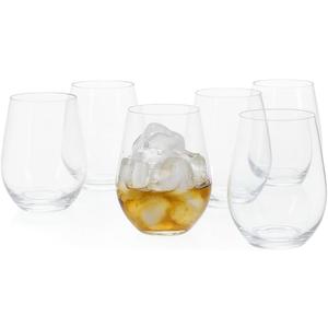 FDG Nuglass 19oz Tritan Stemless Wine Glass, 6-Pack