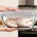 220oz/6500ml/28cup Extra Large Glass Storage Containers with Airtight Lid - Borosilicate Large Glass Food Storage for Rotisserie Chicken, Turkey - XL Big Glass Soup Bowls Freezer to Oven Safe