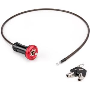 Knog Boa 60 - Bike Cable Lock - Handlebar End Lock - Anti Theft for Mountain/Road Bike Bars (RED)