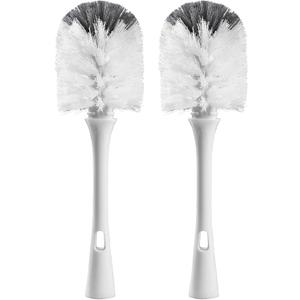 Bottle Brush Replacement Head for OXO Bottle Brush Tot Only, 2 Pack Bottle Brush Refills, Dual Bristle Design for Baby Bottles, Water Bottles, Glasswares