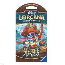 Disney Lorcana Trading Card game 12 Random Game Cards Azurite Sea 3 Pack