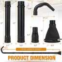 Upgraded Universal Gutter Cleaning Tools for Leaf Blowers with Adjustable Angle Hook Tube, Compatible with Blower Brand Black & Decker, Husqvarna, Poulan, Craftsman, Ryobi, Toro, Murray, Worx, etc