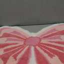 Pink Bow Tufted Bathroom Rug, Soft Plush Kawaii Girly Bath Room Mat, Non-Slip & Washable, Absorbent & Quick Dry Floor Door Mat Home Decor for Shower, Tub and Sink, 23.6"x35.4" (1'11" x 2'11" (Oval))